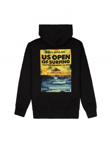 US Open 2024 Poster Distressed Zip-Up Hoodie paiement sécurisé